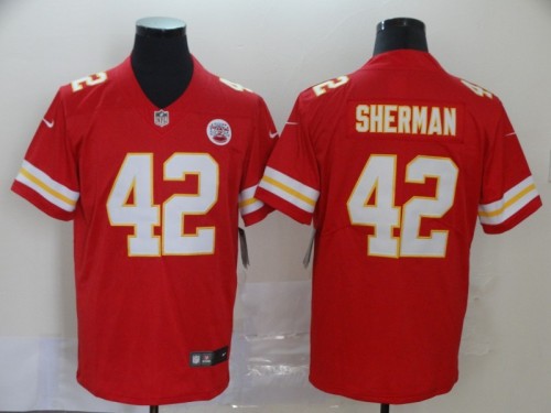 Kansas City Chiefs 42 SHERMAN Red 2020 Super Bowl LIV Vapor Untouchable Limited Jersey
