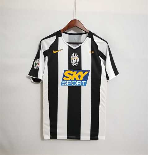 with Serie A Patch Retro Jersey 2004-2005 Juventus Vintage Home Soccer Jersey