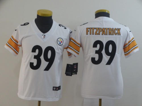 Youth Pittsburgh Steelers 39 Minkah Fitzpatrick White Vapor Untouchable Limited Jersey