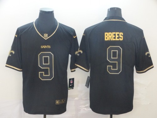 New Orleans Saints 9 Drew Brees Black Gold Throwback Vapor Untouchable Limited Jersey