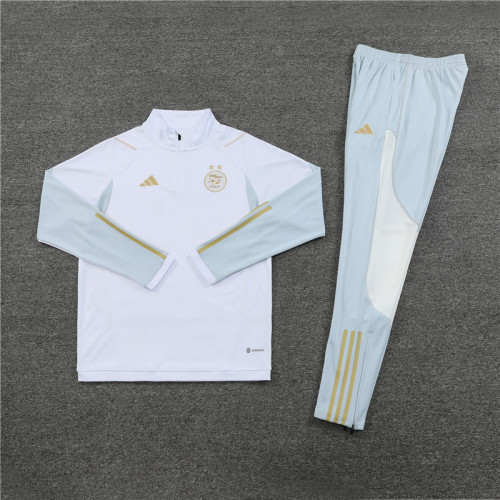 2023-2024 Algeria White Soccer Training Sweater and Pants