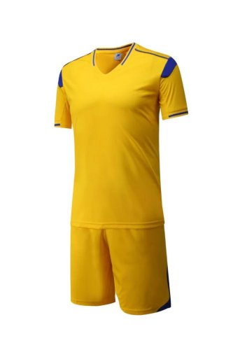 #302 Yellow wSoccer Training Uniform Blank Jersey and Shorts