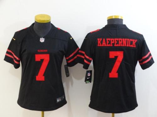 Women San Francisco 49ers 7 KAEPERNICK Black/Red NFL Jersey