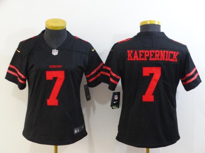 Women San Francisco 49ers 7 KAEPERNICK Black/Red NFL Jersey