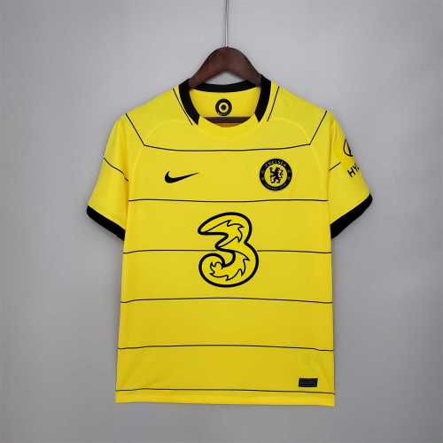 Fans Version 2021-2022 Chelsea Away Yellow Soccer Jersey