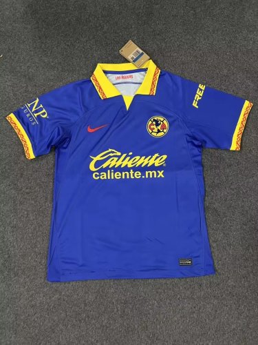 Fans Version 2023-2024 Club America Aguilas Away Blue Soccer Jersey
