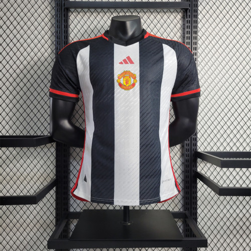 2023-2024 Player Version Manchester United Black/White Soccer Jersey