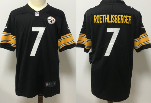 New Pittsburgh Steelers ROETHLISBERGER 7 Black NFL Jersey
