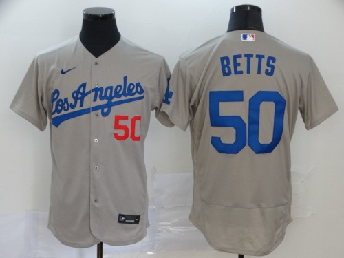 Los Angeles Dodgers 50 Mookie Betts Grey 2020 Flexbase Jersey