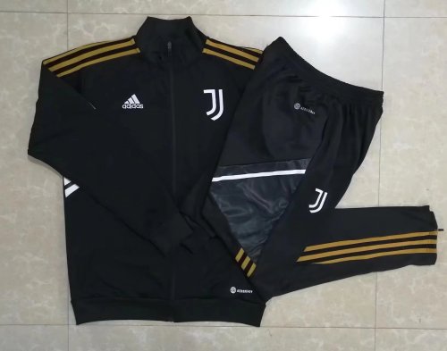2022-2023 Juventus Black Soccer Training Jacket and Long Pants