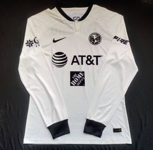 Long Sleeve Player Version 2023-2024 Club America Aguilas 3rd Away Soccer Jersey