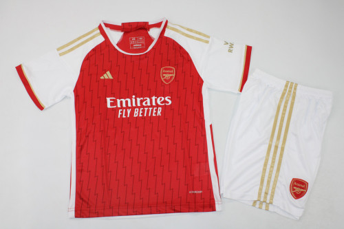 Youth Uniform Kids Kit 2023-2024 Arsenal Home Soccer Jersey Shorts