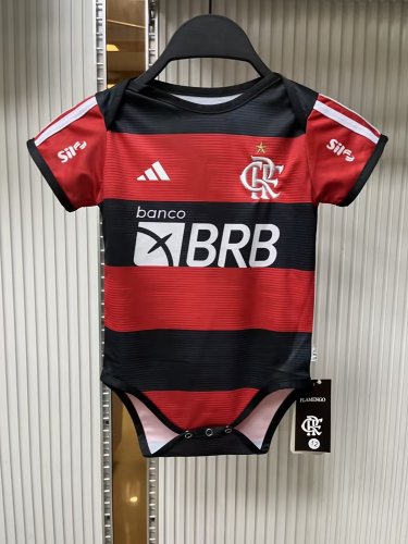 baby cloth 2023-2024 Flamengo Home Soccer Jersey baby Onesies