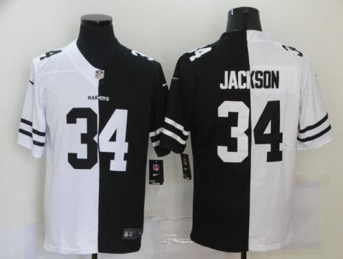 Raiders 34 Bo Jackson Black And White Split Vapor Untouchable Limited Jersey