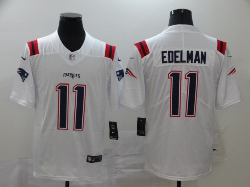New England Patriots 11 EDELMAN New 2020 White NFL Jersey