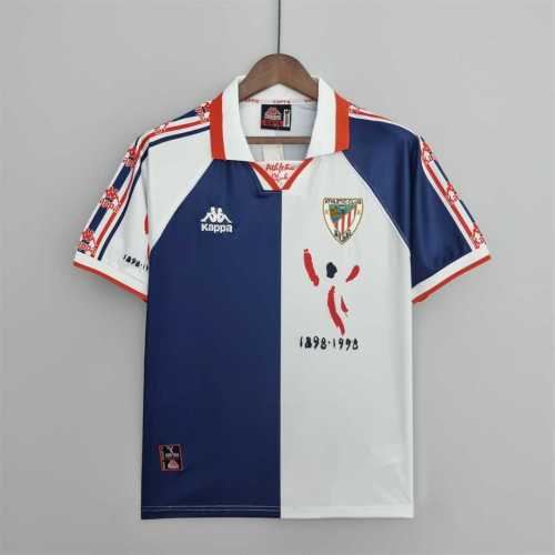 Retro Jersey 1997-1998 Athletic Bilbao Away Royal Blue/White Soccer Jersey