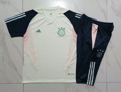 2023-2024 Ajax Gold Soccer Training Jersey and 3/4 Pants