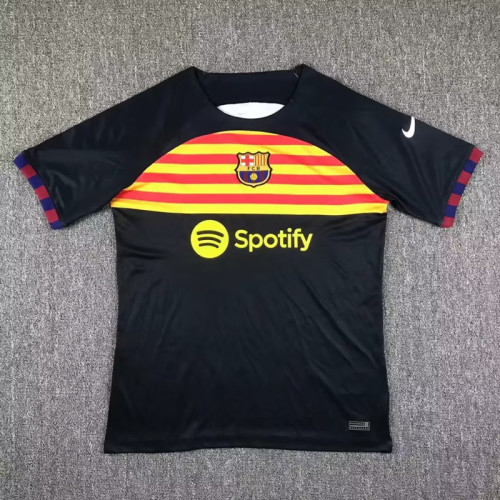 Fans Version 2023-2024 Barcelona Away Black Soccer Jersey