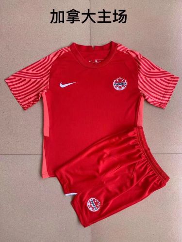 Adult Uniform 2022 World Cup Canada Home Soccer Jersey Shorts