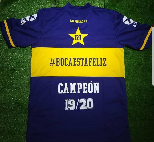 Boca Juniors # BOCAESTAFELIZ Blue Soccer Jersey