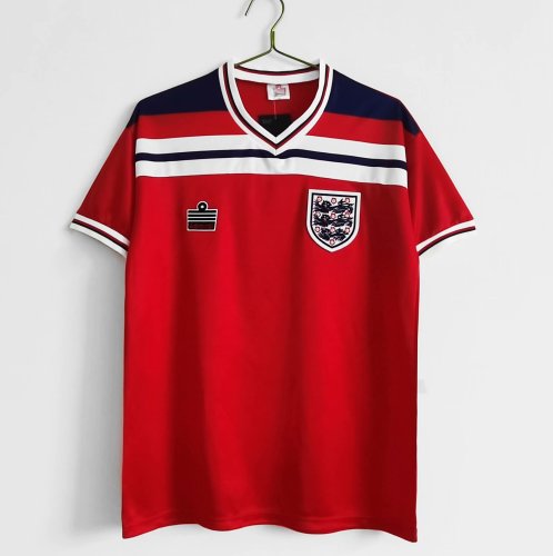 Retro Jersey 1982 England Away Red Socceer Jersey