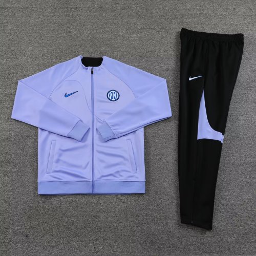 2023-2024 Inter Milan Light Purple Soccer Jacket and Pants