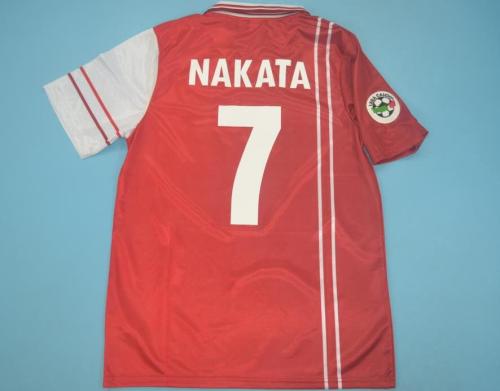 with Serie A Patch Retro Jersey 1998-1999 AC Perugia NAKATA 7 Home Soccer Jersey