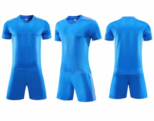 XTD-SJ-203  Blue Soccer  Uniform  Adult Uniform Soccer Jersey Shorts