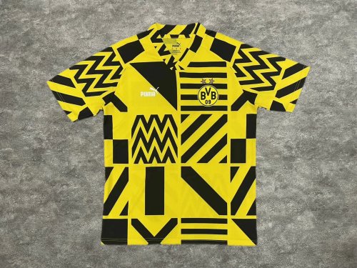 Fans Version 2022-2023 Borussia Dortmund Yellow/Black Soccer Jersey
