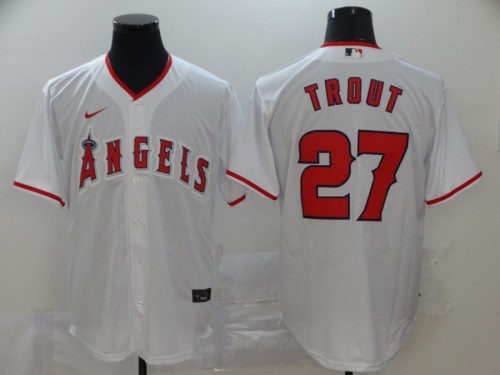 Los Angeles Angels of Anaheim 27 TROUT White 2020 Cool Base Jersey