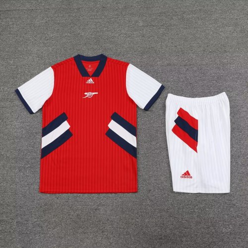 Adult Uniform 2023-2024 Arsenal Red Soccer Training Jersey Shorts