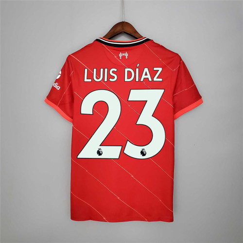 Fans Version 2021-2022 Liverpool LUIS DIAZ 23 Home Soccer Jersey