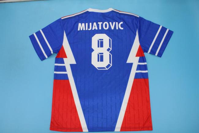 Retro Jersey 1990 Yugoslavia MIJATOVIC 8 Home Soccer Jersey Vintage Football Shirt
