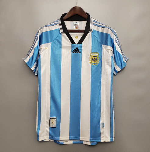 Retro Jersey 1998 Argentina Home Soccer Jersey Vintage Football Shirt