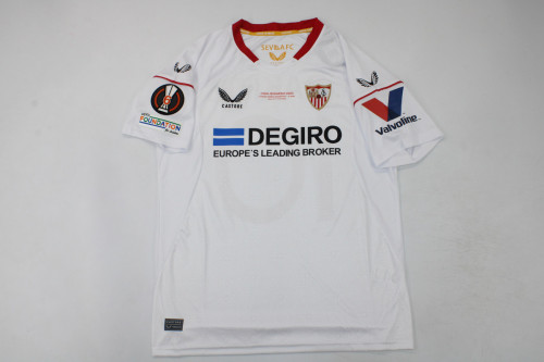 with Front Lettering+Europa League Patch Fan Version 2023 Europa Final I.RAKITIC 10 Home Soccer Jersey Sevilla Futbol Shirt
