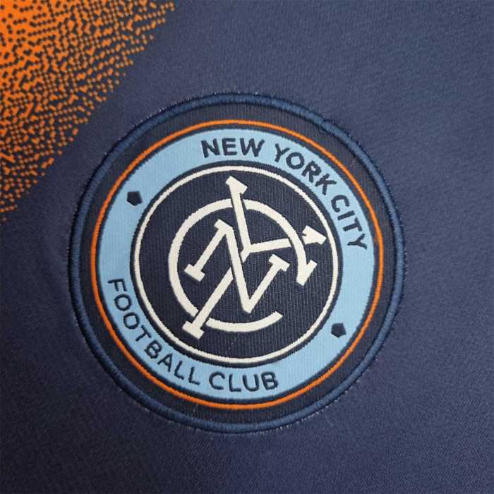 Fans Version 2022-2023 New York City Away Orange Soccer Jersey