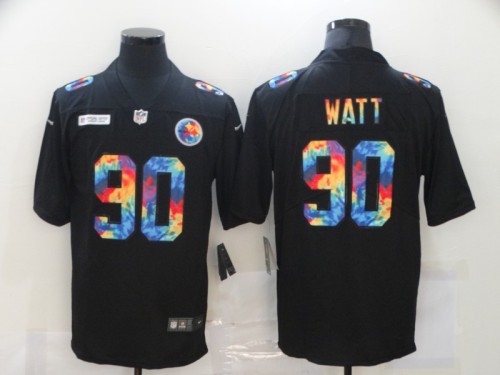 Pittsburgh Steelers 90 WATT Black Vapor Untouchable Rainbow Limited Jersey