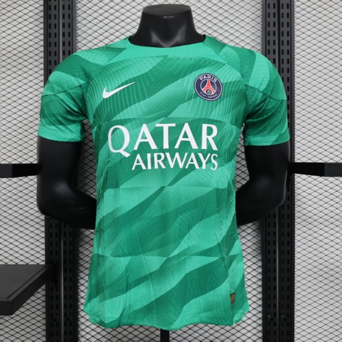 Maillot PSG Player Version 2023-2024 Paris Green Goalkeeper Soccer Jersey