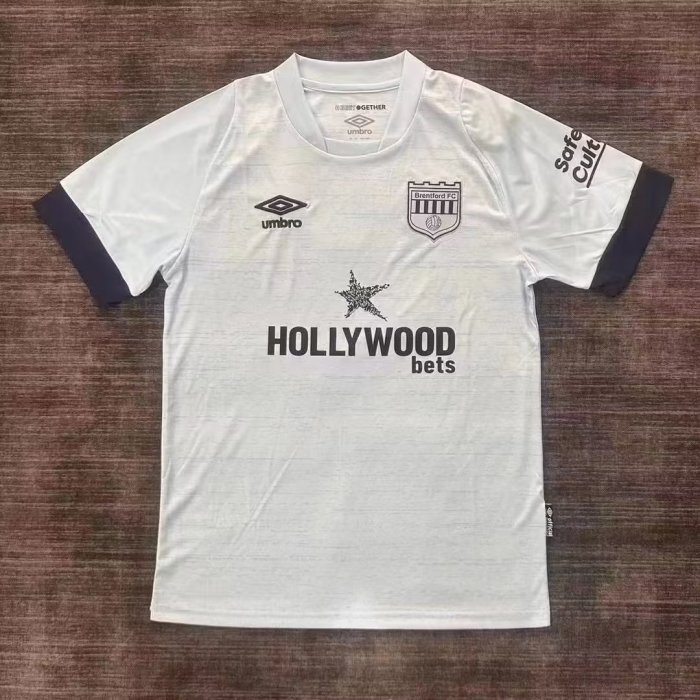 Brentford Football Shirt Fan Version 2023-2024 Brentford Away White Soccer Jersey