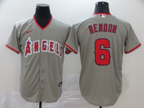 Los Angeles Angels of Anaheim 6 RENDON Grey 2020 Cool Base Jersey