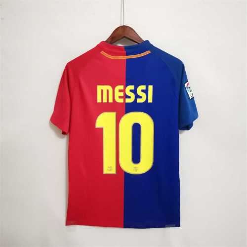 with LFP Patch Retro Jersey 2008-2009 Barcelona MESSI 10 Home Soccer Jersey
