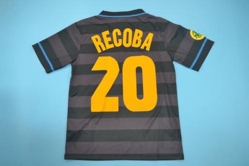 with Patch Retro Jersey 1997-1998 Inter Milan Third Away RECOBA 20 Soccer Jersey