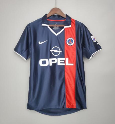 Retro Jersey 2001-2002 PSG Home Blue Soccer Jersey Paris Vintage Football Shirt