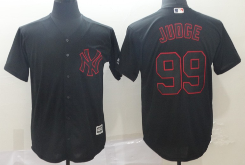 2019 New York Yankees # 99 JUDGE Black  MLB Jersey