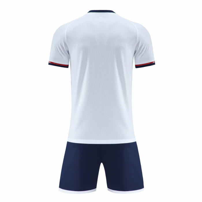 White 6319 DIY Soccer Training Uniforms Blank Custom Blank Jersey and Shorts