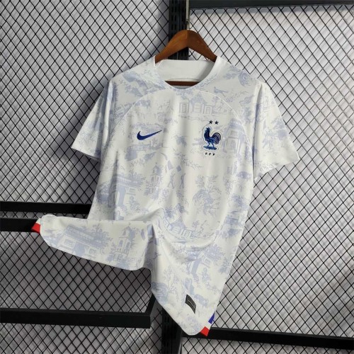 Fans Version 2022 World Cup France Away White Soccer Jersey