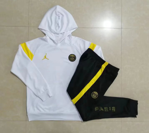 2023-2024 PSG White Soccer Hoodie and Long Pants