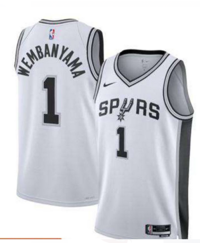 San Antonio Spurs Wembanyama 1 White NBA Jersey