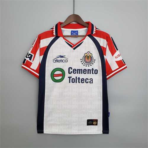Retro Jersey 1999-2000 Chivas Away White Soccer Jersey