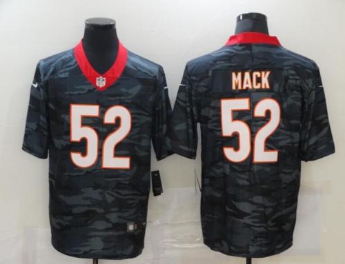 Chicago Bears 52 MACK Black Camo 2020 Salute To Service Limited Jersey